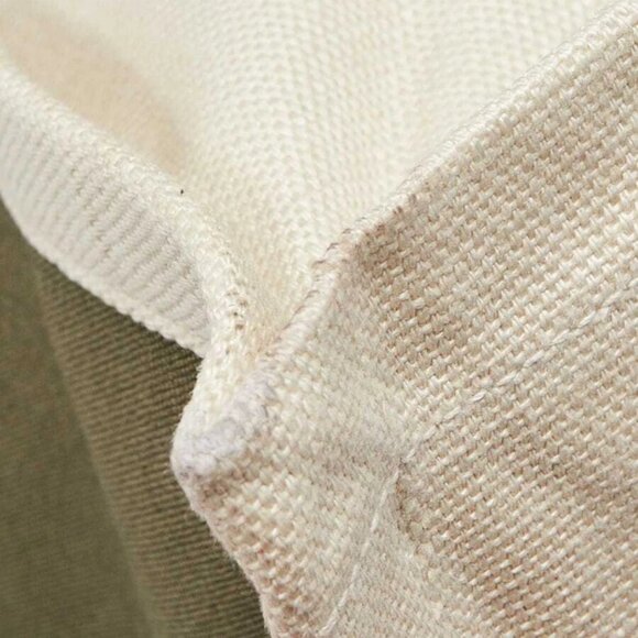 Yves Saint Laurent Green Linen And Leather Rive Gauche Tote Bag - Picture 6 of 11